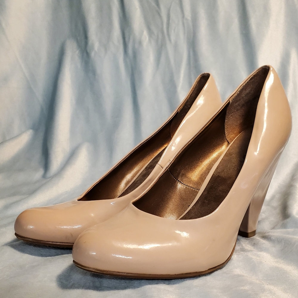 Nude Patent Heels
